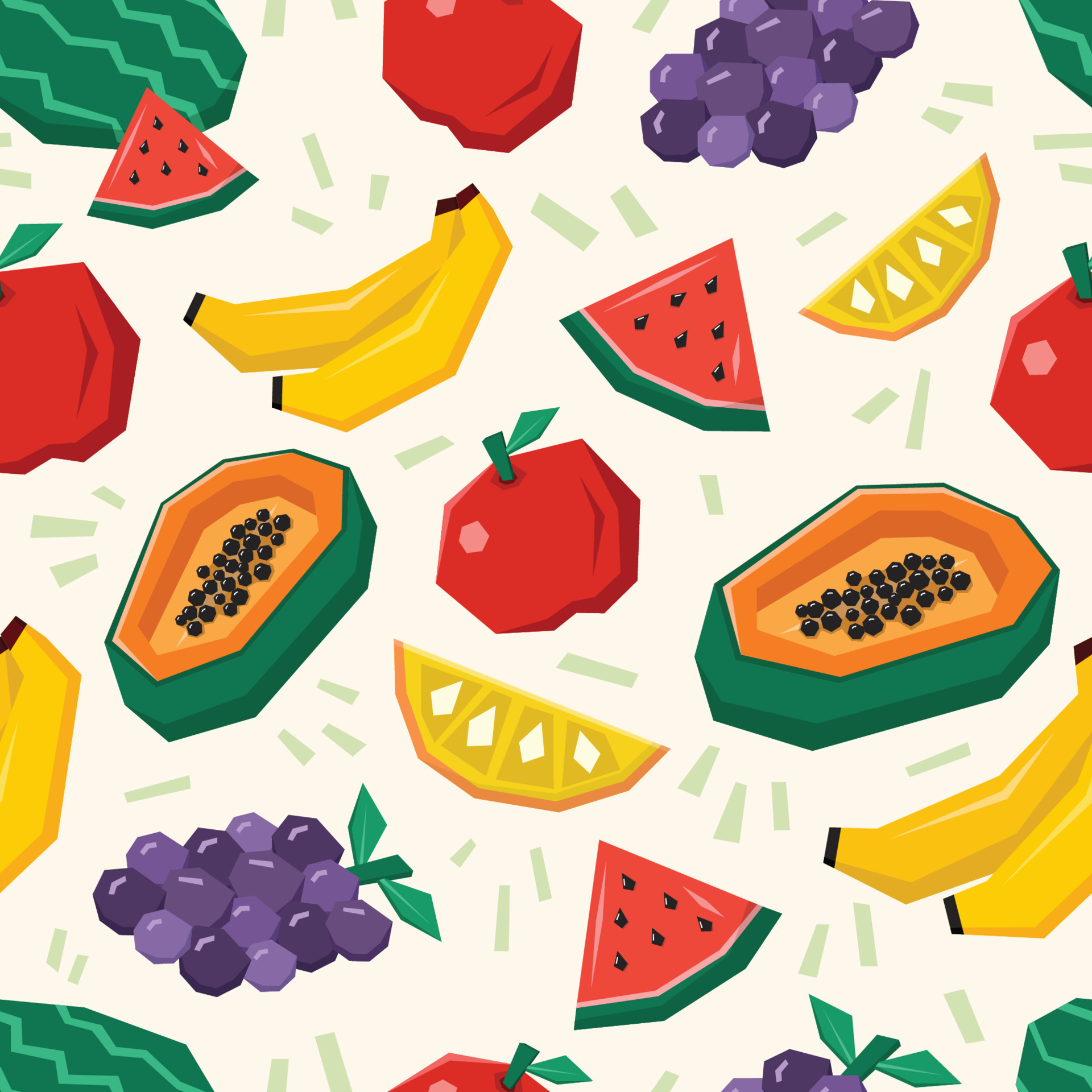 Tropical Fruits Seamless Pattern 7404559 Vector Art at Vecteezy