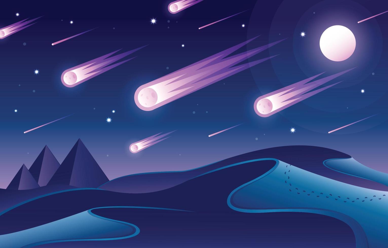 Meteor Shower Background vector