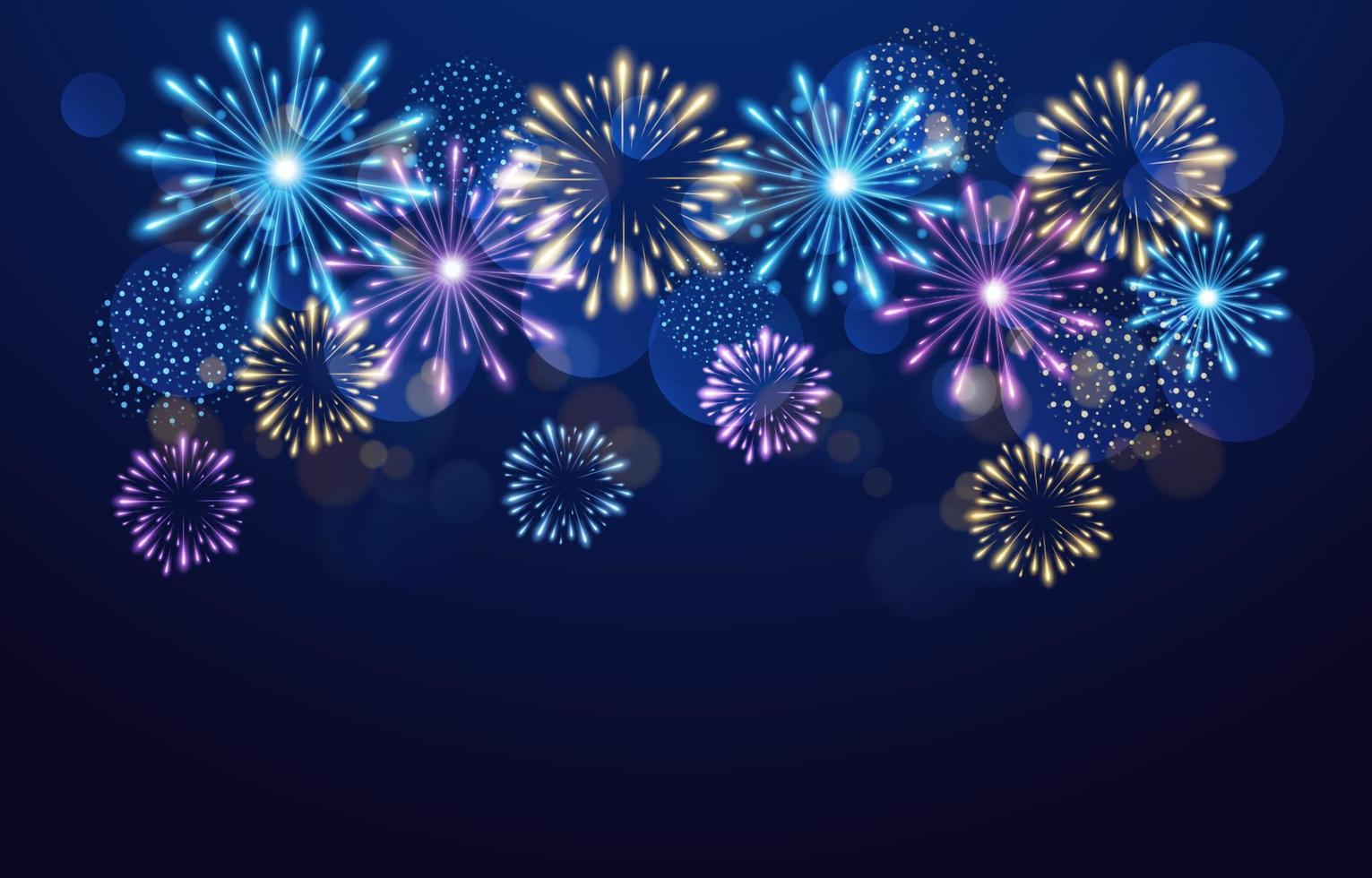 Colorful Fireworks Background vector