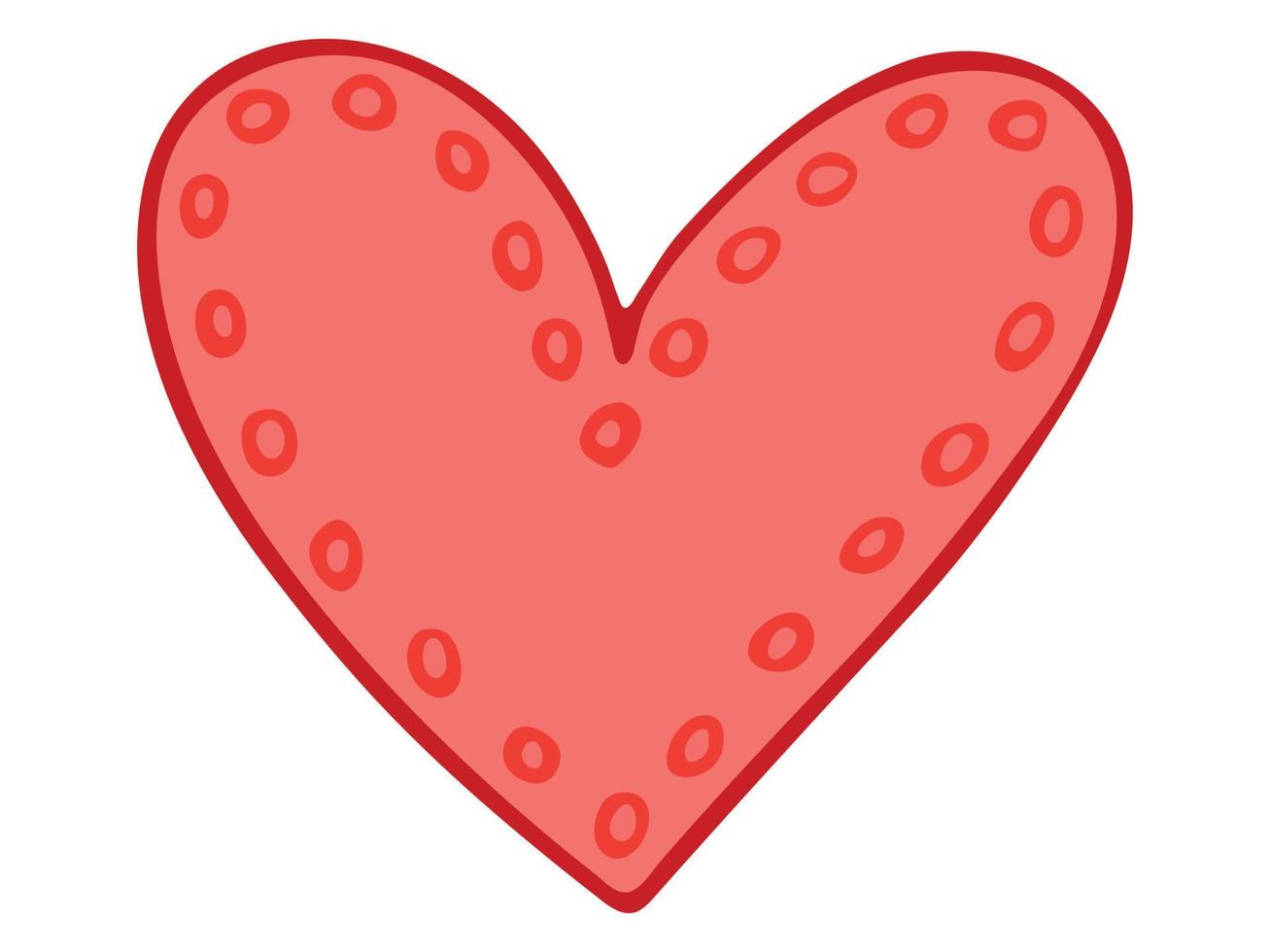 simple ilustración de corazón dibujada a mano aislada en un fondo blanco. lindo garabato del corazón del día de san valentín. vector