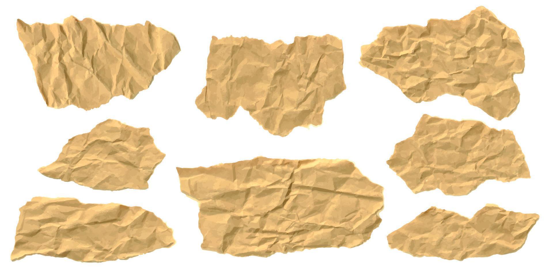 Vector illustration of torn pieces of paper. Graphics texture background for design.