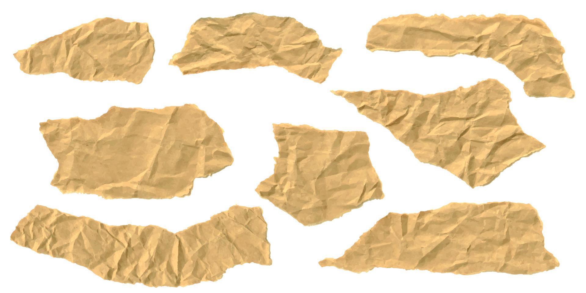 Vector illustration of torn pieces of paper. Graphics texture background for design.