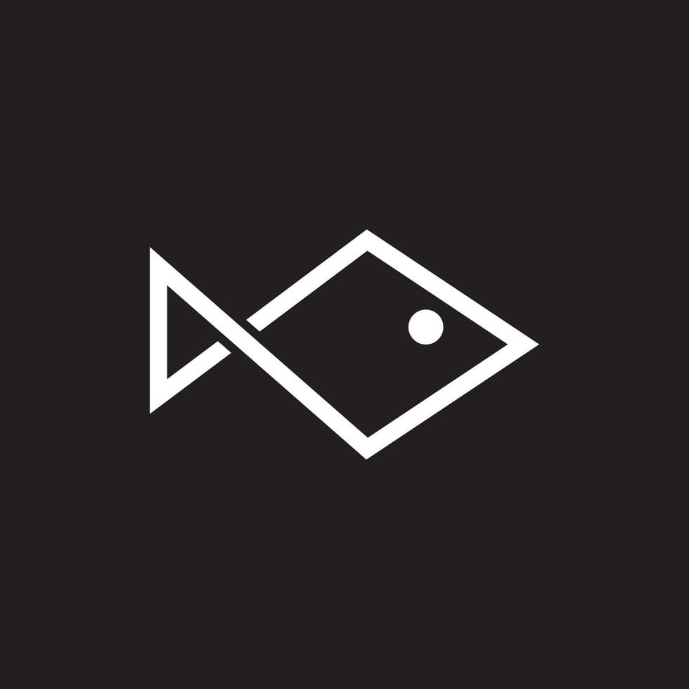 infinity fish logo design vector