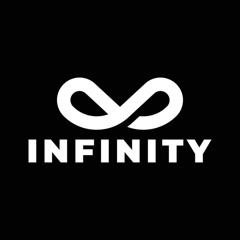 modern infinity loop logo design vector