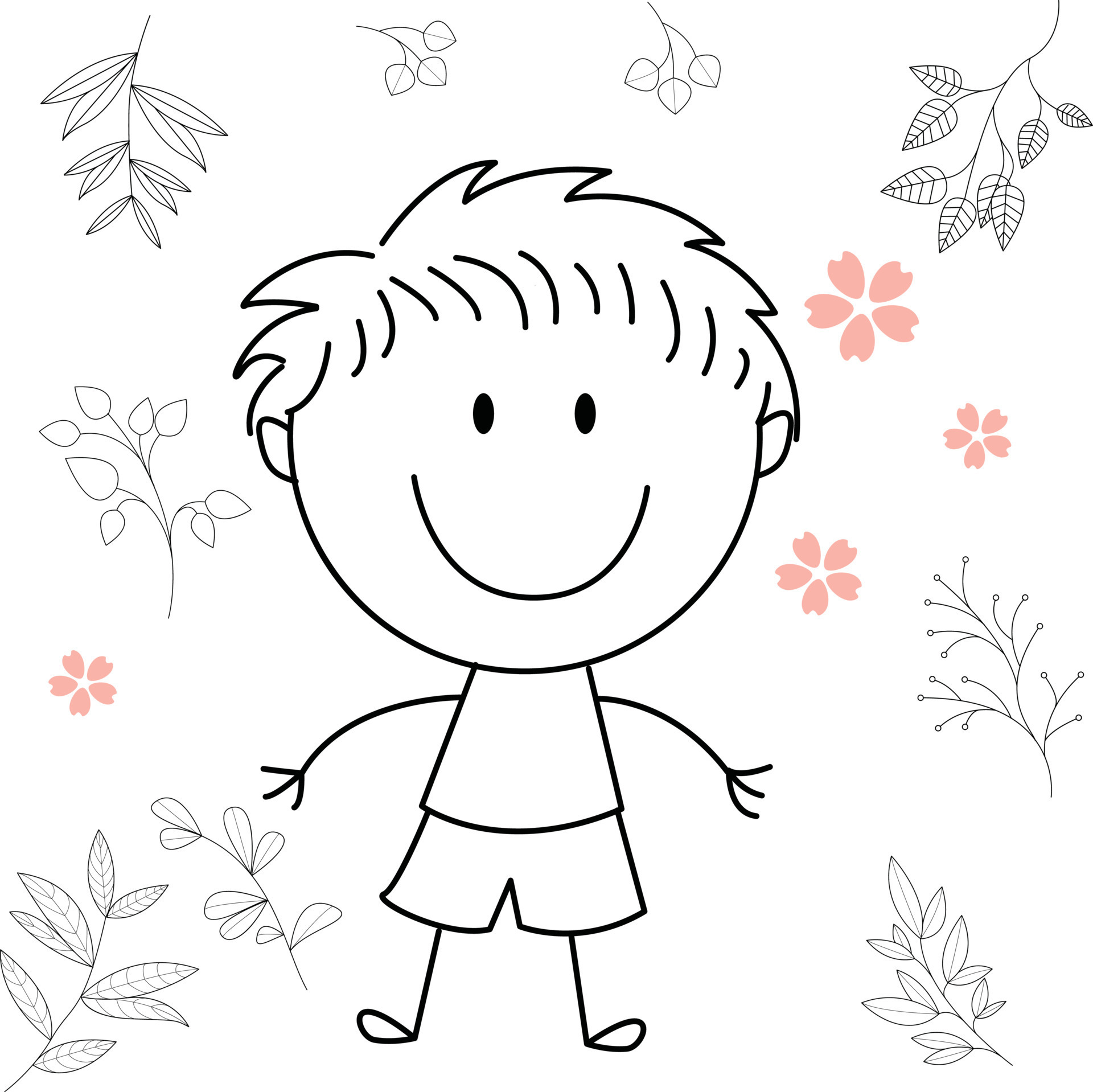 Cartoon Activity Illustration Of A Smiling Child For Children s cartoon-activity-illustration-of-a-smiling-child-for-children-s