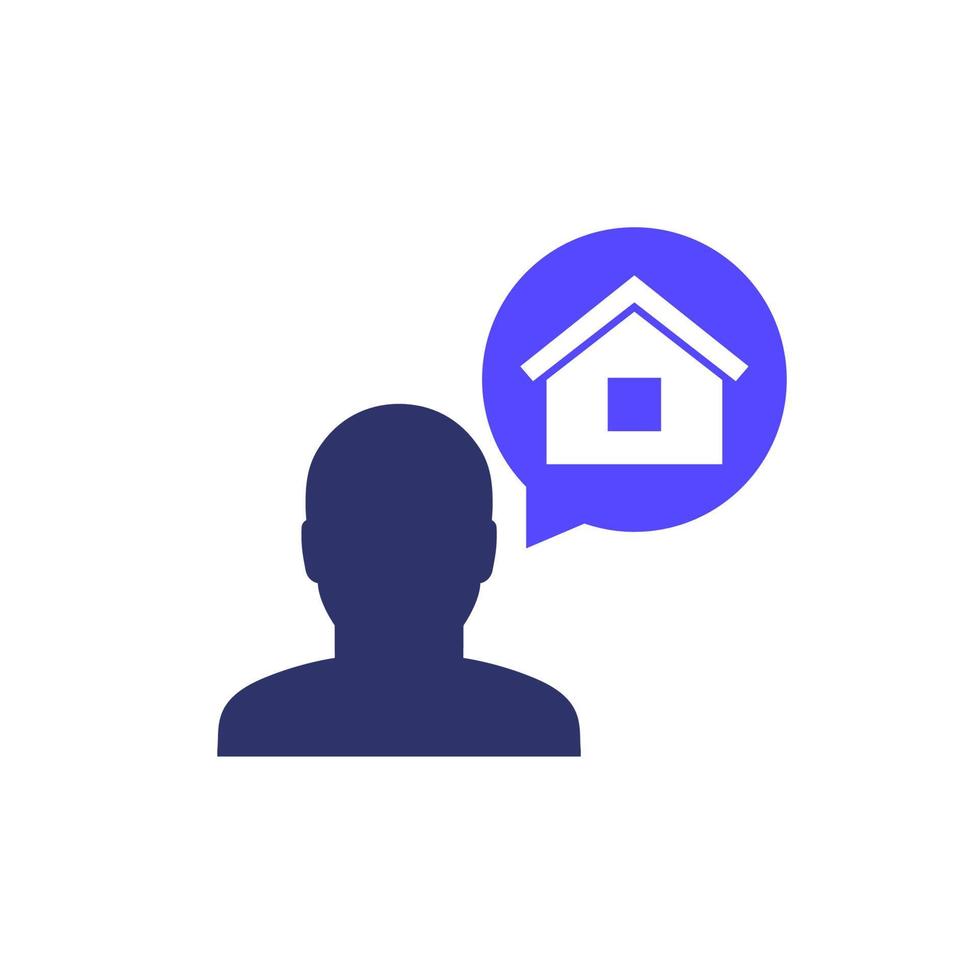 landlord icon on white, vector