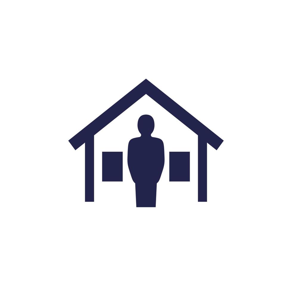 landlord icon with a house vector