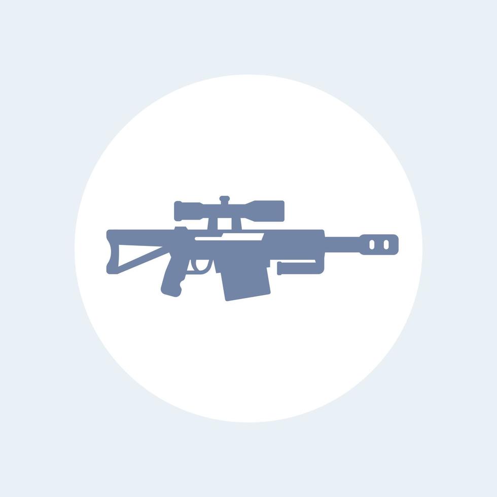Sniper rifle icon isolated on white vector