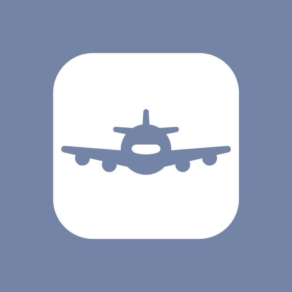Airplane, aircraft icon, plane, aviation, air transport rounded square icon, vector illustration