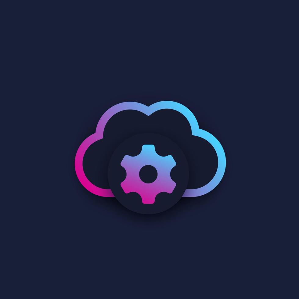 cloud computing logo design, vector