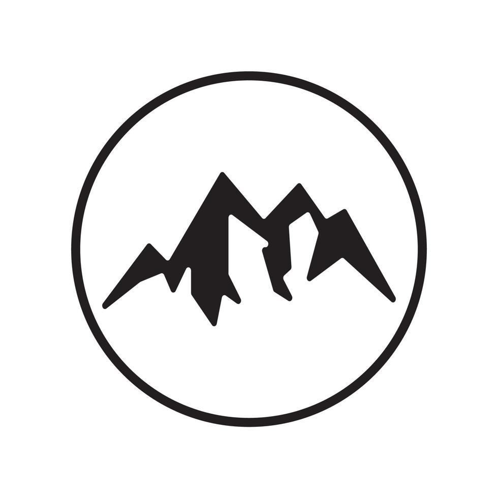 vector de diseño de logotipo de icono de montaña