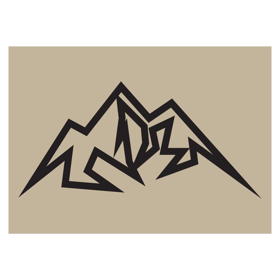 vector de diseño de logotipo de icono de montaña