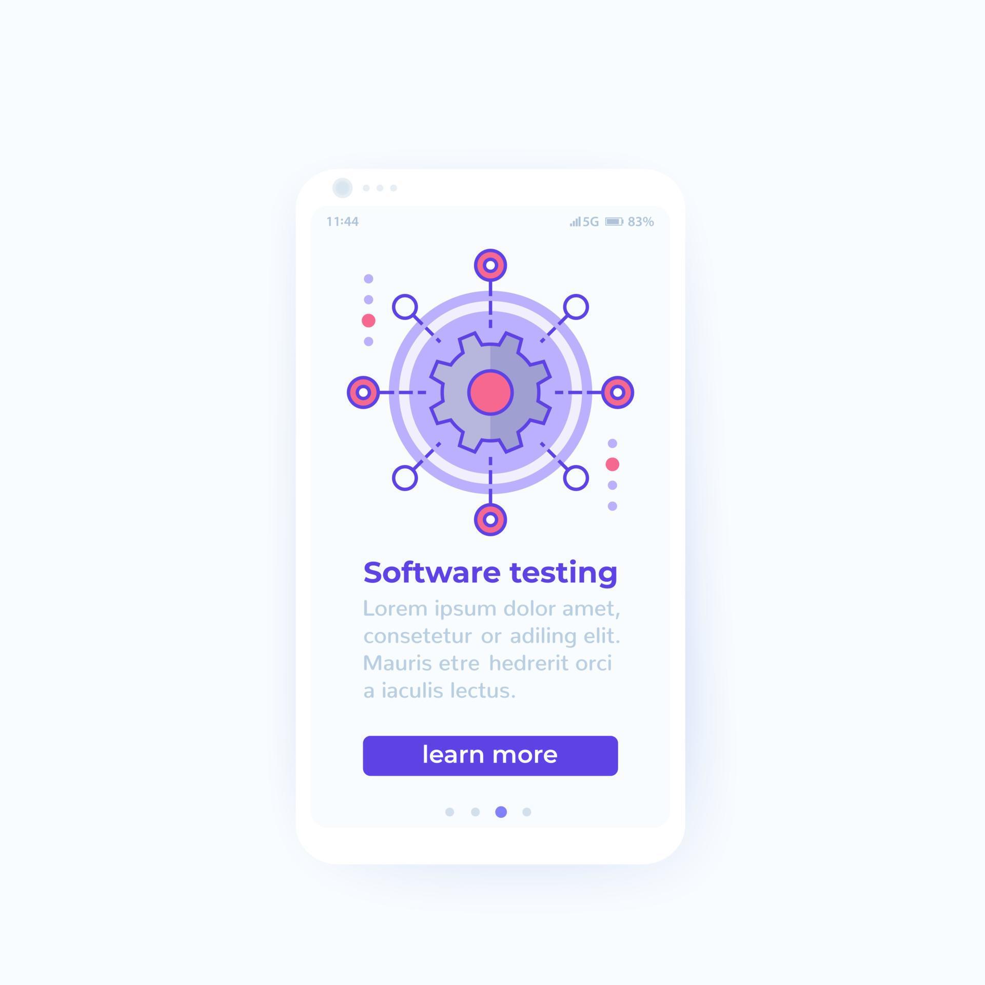 software testing mobile banner design 7405517 Vector Art at Vecteezy