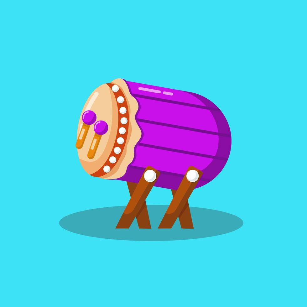 cute bedug design vector