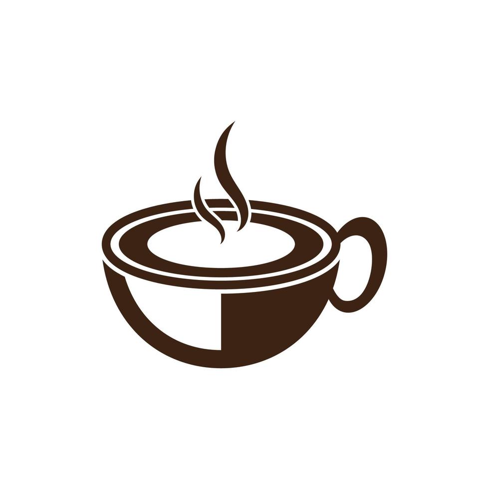 plantilla de logotipo de taza de café vector