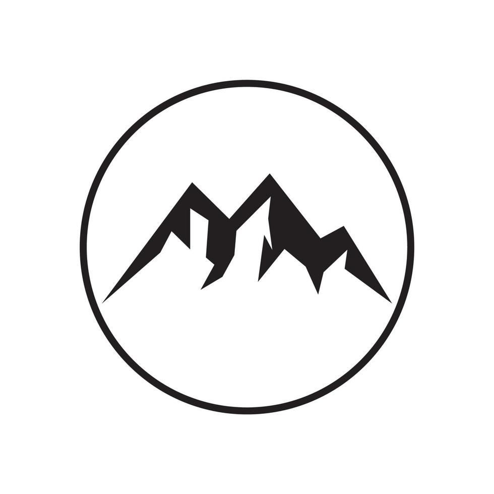 vector de diseño de logotipo de icono de montaña