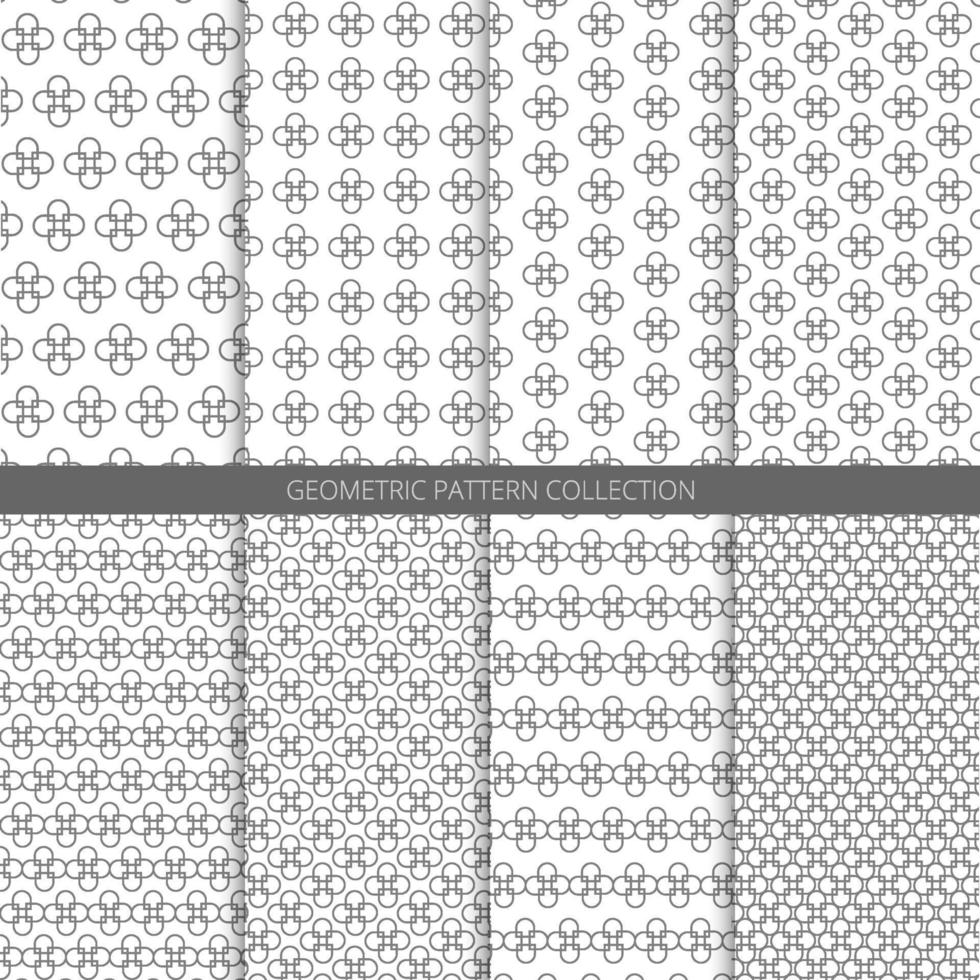 Geometric korean traditional pattern collection. Abstract vector background. Pattern in swatches.