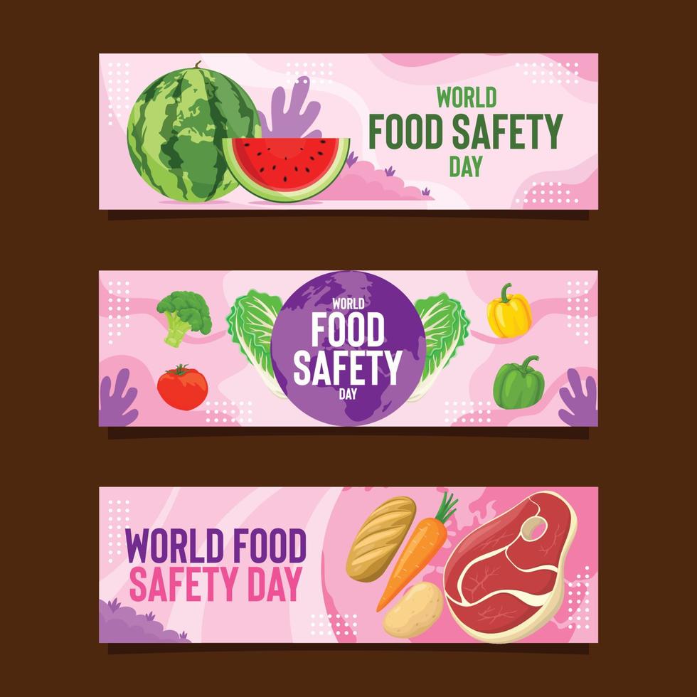 World Food Safety Day Banner vector