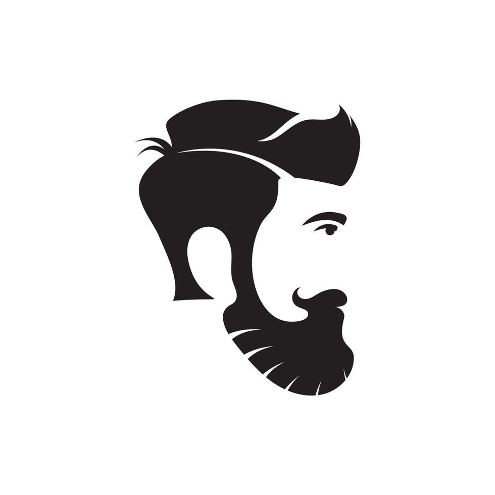 ilustración de icono de corte de pelo de estilo vector