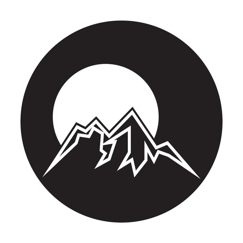 vector de diseño de logotipo de icono de montaña