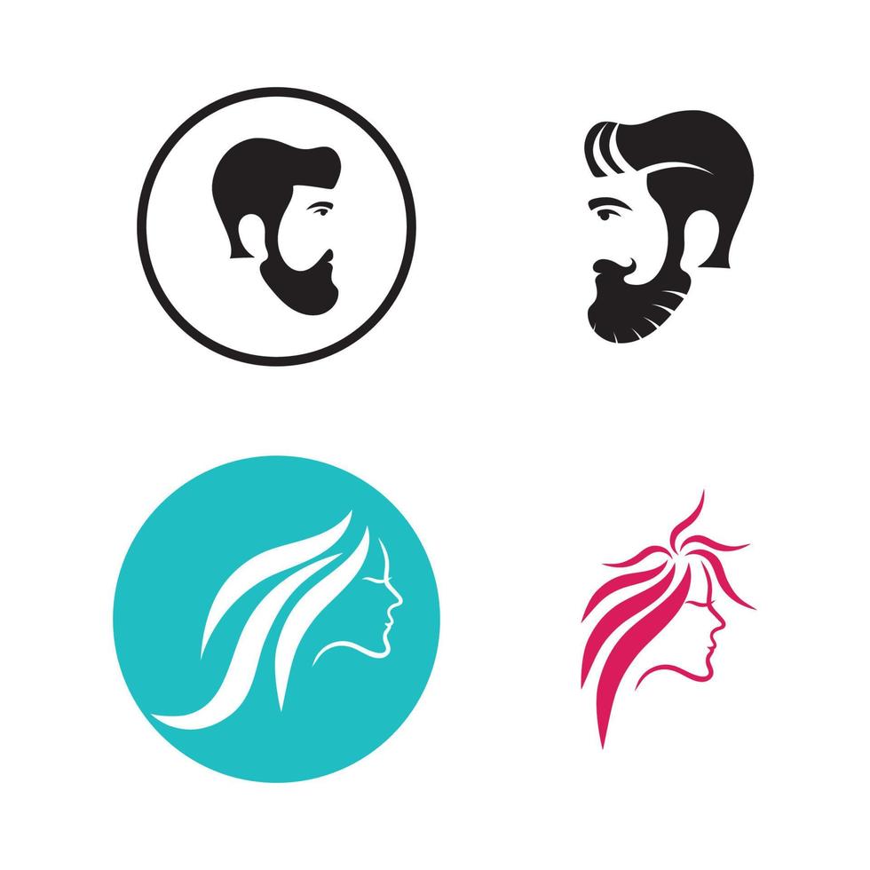 ilustración de icono de corte de pelo de estilo vector