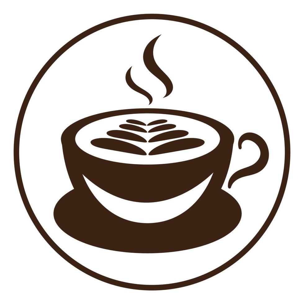 plantilla de logotipo de taza de café vector