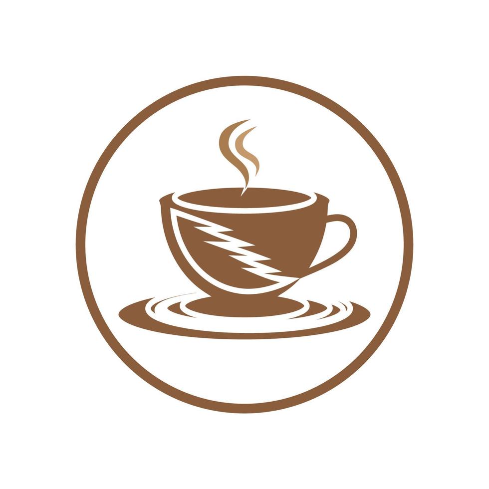 plantilla de logotipo de taza de café vector