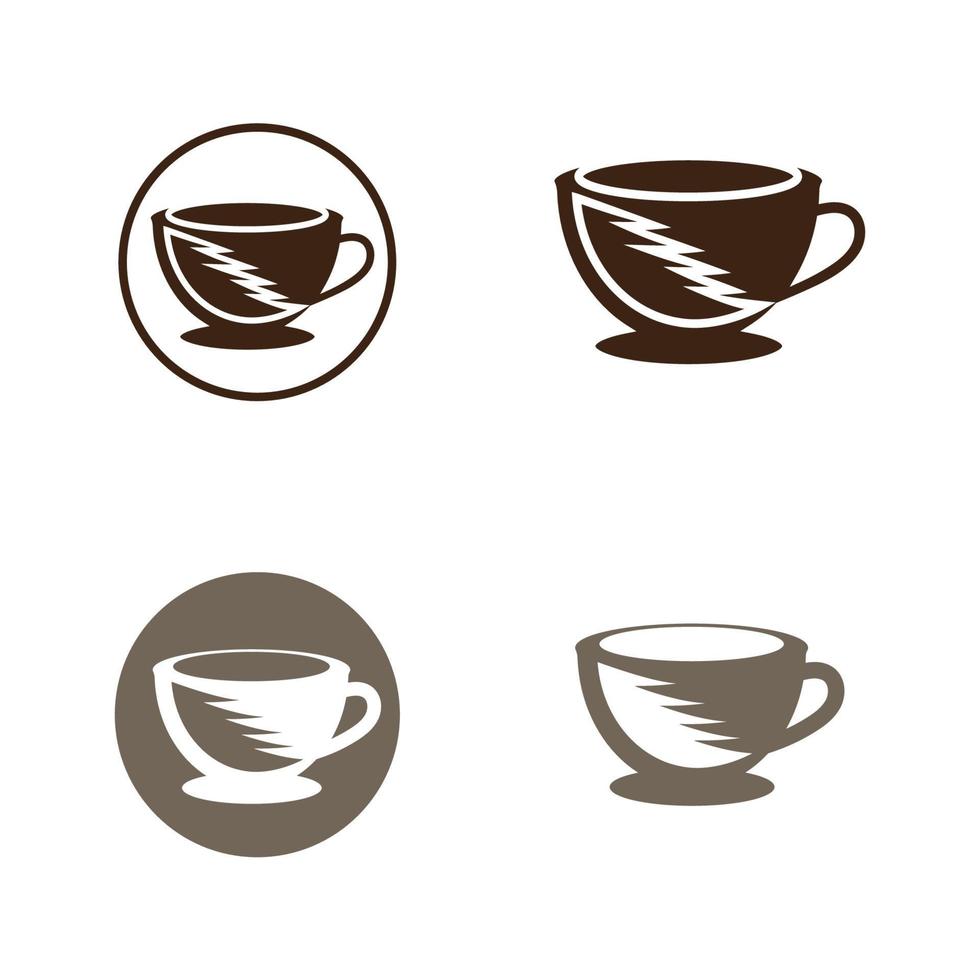 plantilla de logotipo de taza de café vector