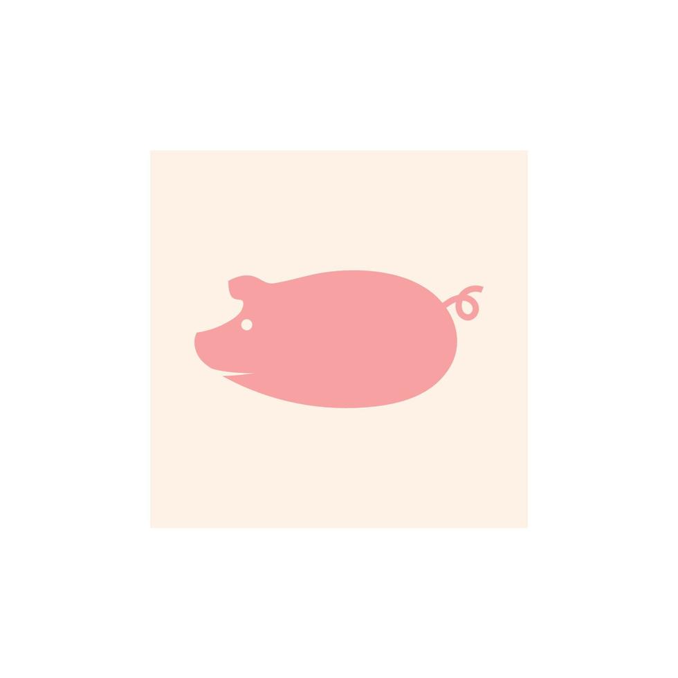 pig logo design icon vector