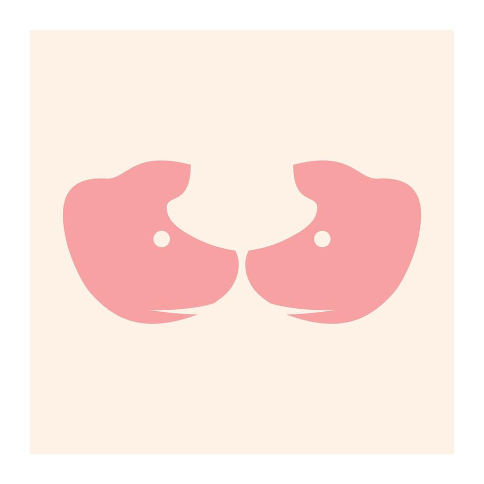 pig logo design icon vector