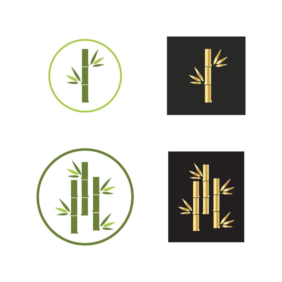 icono de vector de plantilla de logotipo de bambú