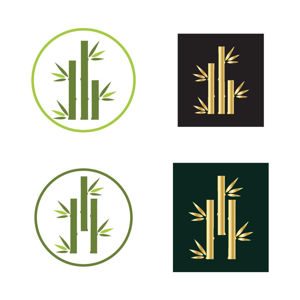 icono de vector de plantilla de logotipo de bambú