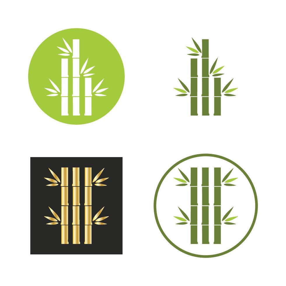 icono de vector de plantilla de logotipo de bambú