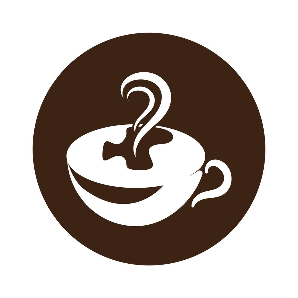 plantilla de logotipo de taza de café vector