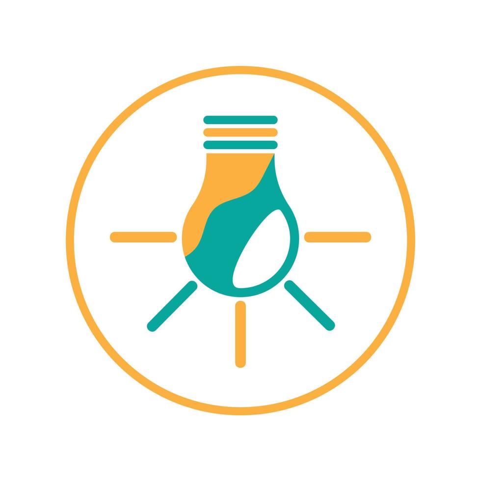 lamp logo design icon vector