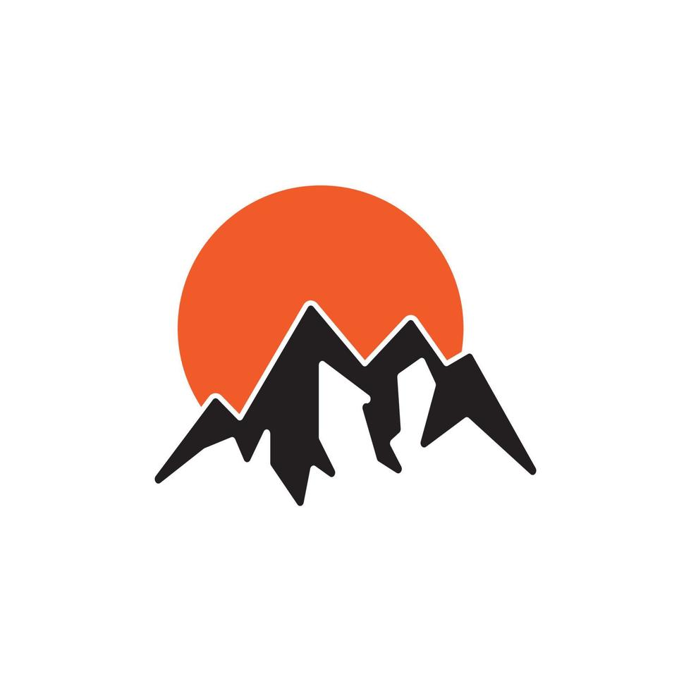 vector de diseño de logotipo de icono de montaña