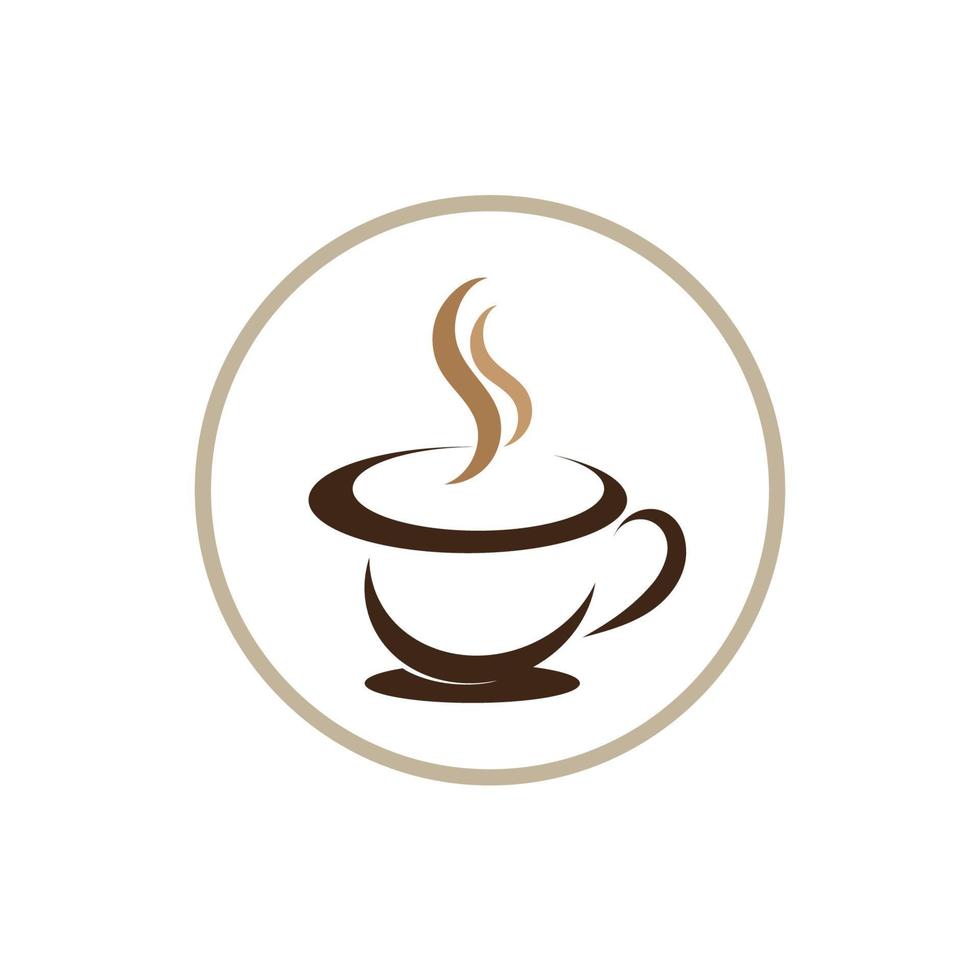 plantilla de logotipo de taza de café vector