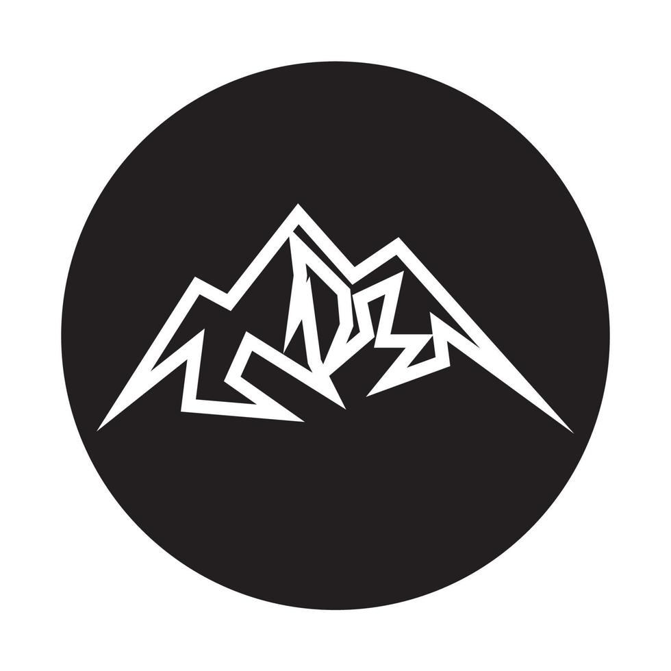 vector de diseño de logotipo de icono de montaña