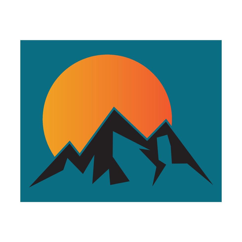 vector de diseño de logotipo de icono de montaña