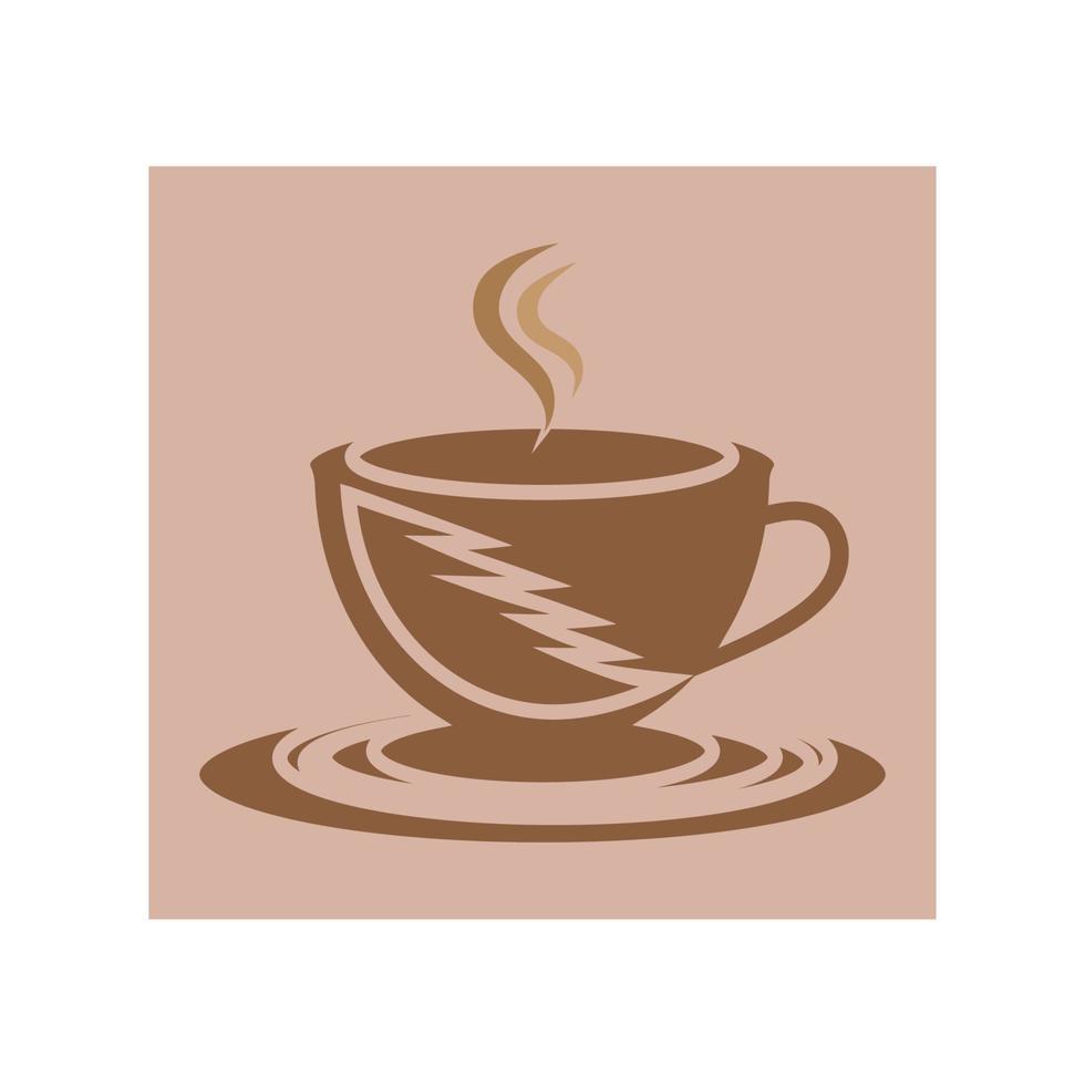 plantilla de logotipo de taza de café vector