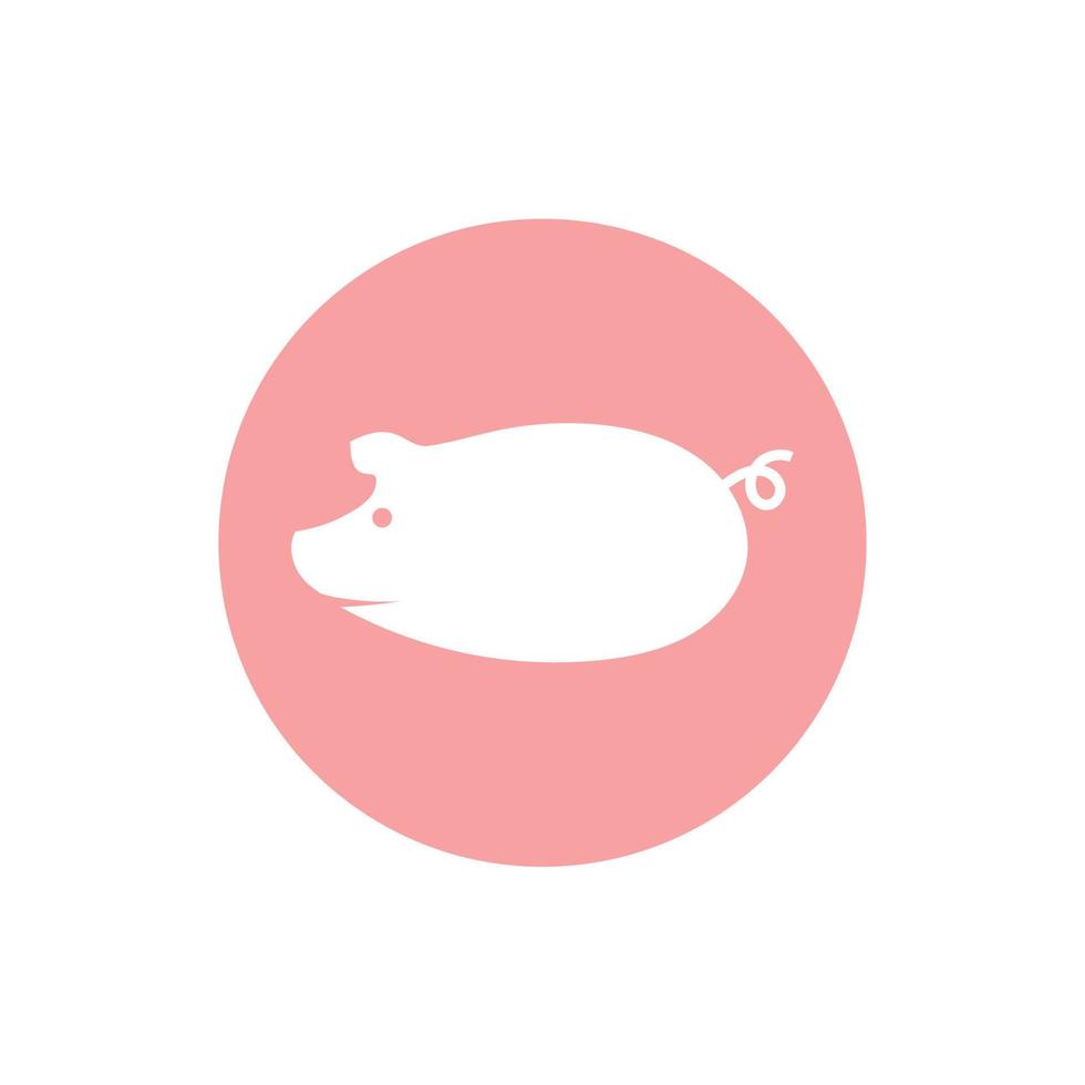 pig logo design icon vector