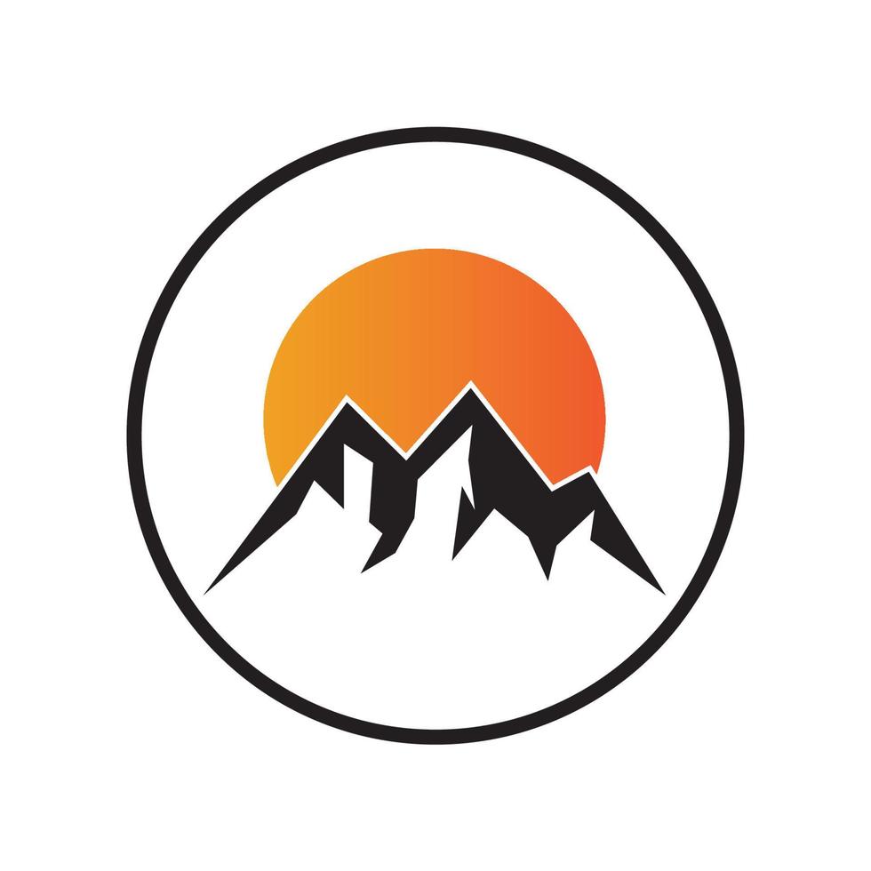 Mountain icon Logo design vector