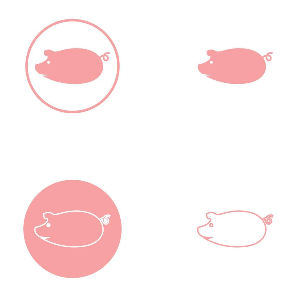 pig logo design icon vector