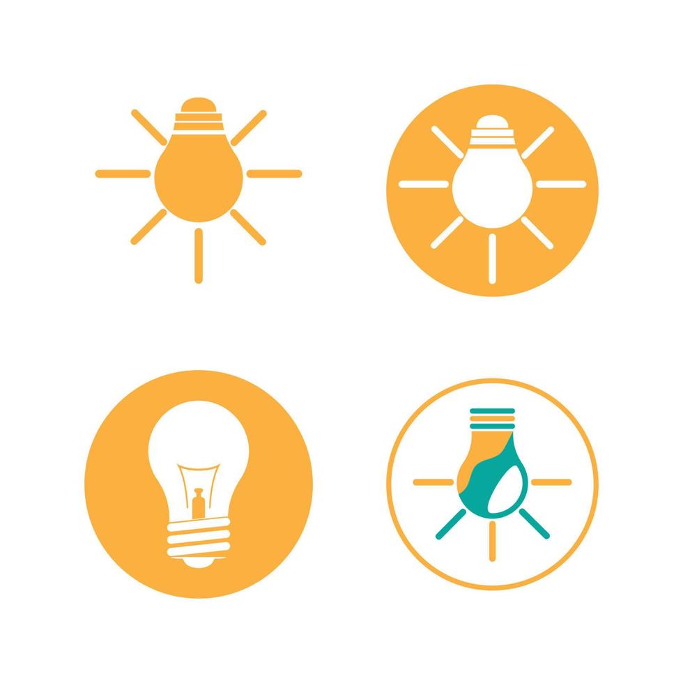 lamp logo design icon vector