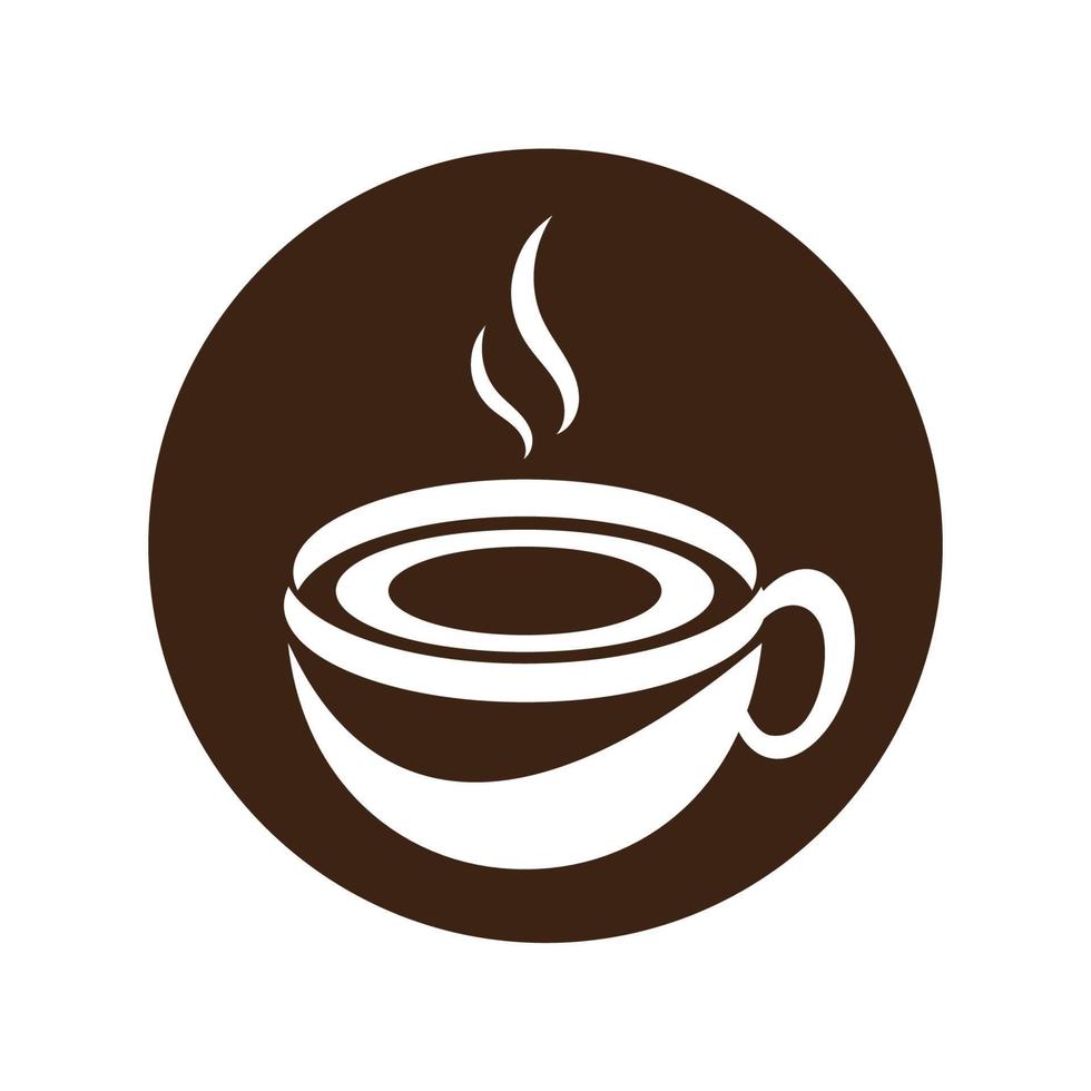 plantilla de logotipo de taza de café vector