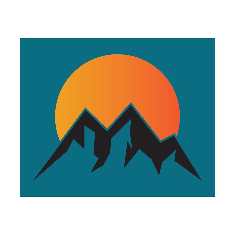 vector de diseño de logotipo de icono de montaña