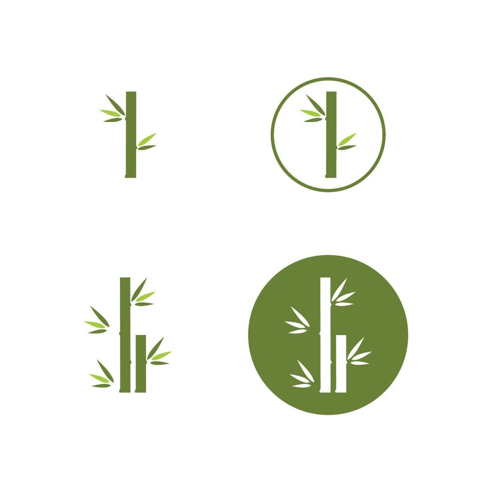 icono de vector de plantilla de logotipo de bambú