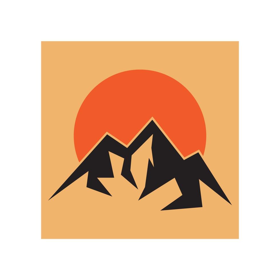 vector de diseño de logotipo de icono de montaña