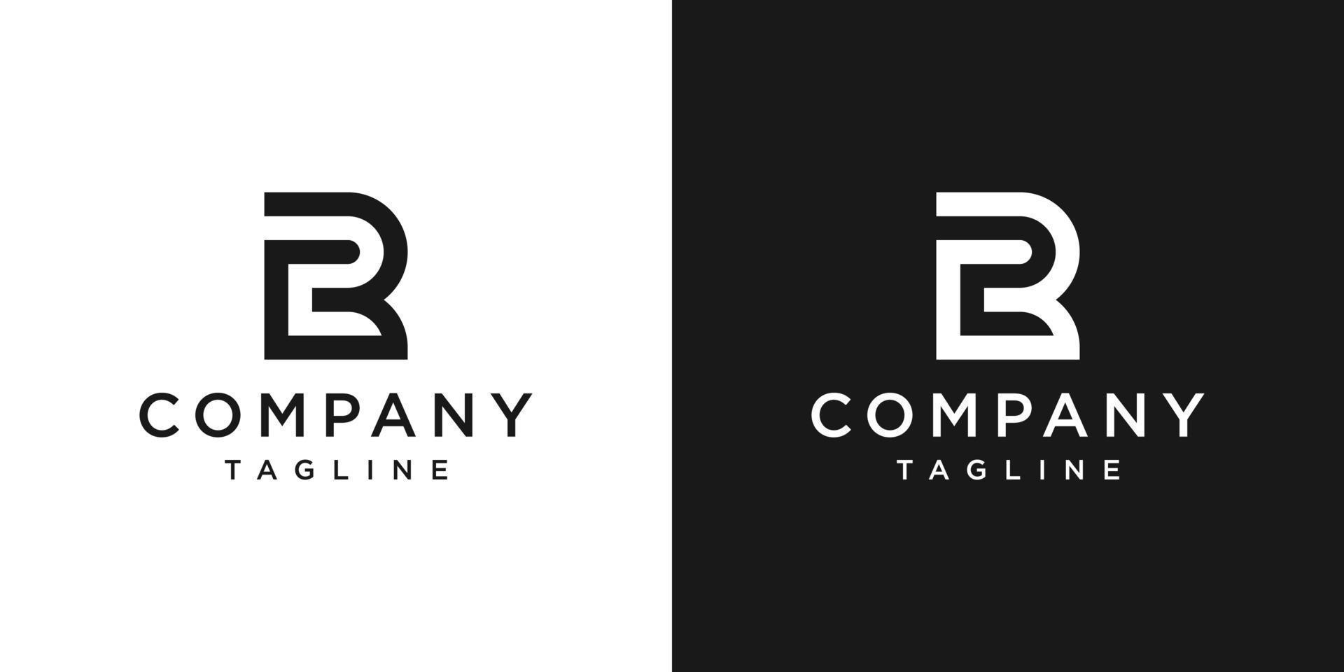 Creative Letter GR Monogram Logo Design Icon Template White and Black Background vector