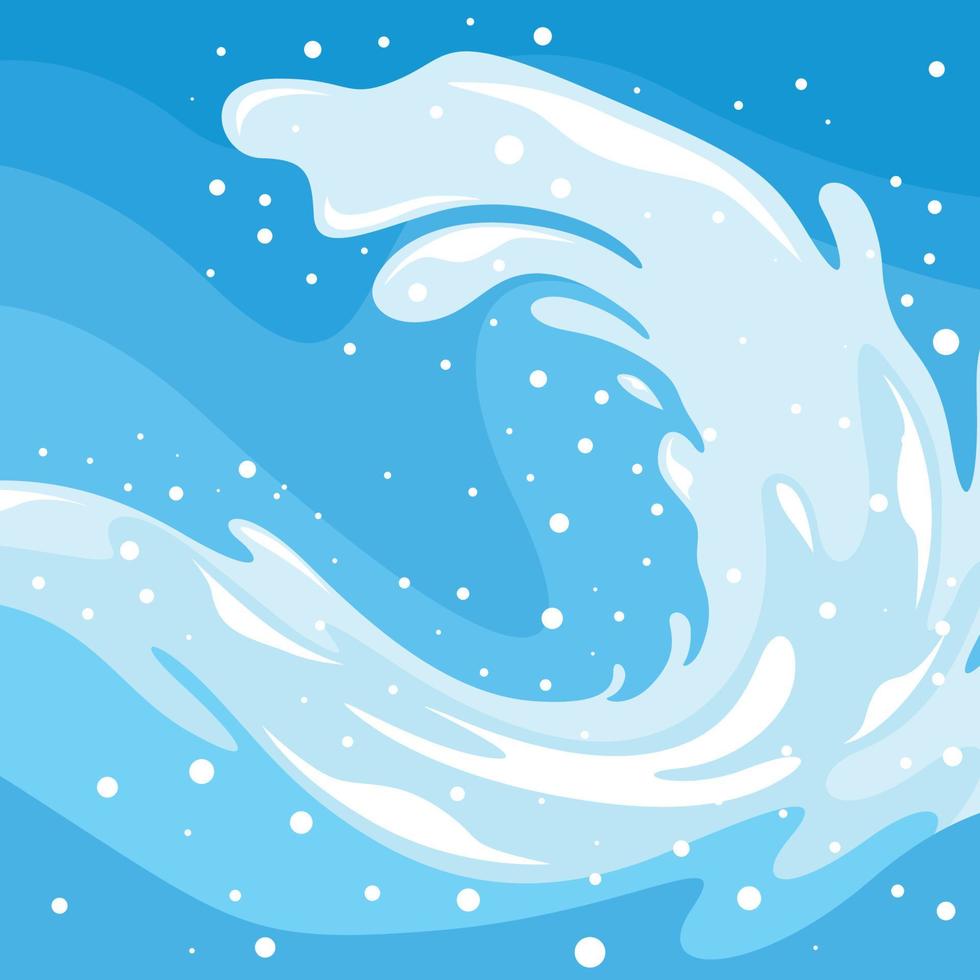 agua splash ola fluido fondo azul vector